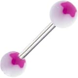 Barbell - Purple FLOWER Tongue Ring - B0002SPGA4