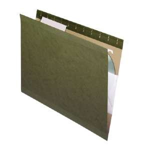 Pendaflex 4153-1/3 Reinforced Hanging File Folders, 1/3 Tab, Legal, Standard Green, 25/box