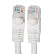 Ethernet Cable, CAT5e - 25 ft White - Gold Plated Male to Male RJ45 connectors for Base-T Networks