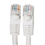 Ethernet Cable, CAT5e - 25 ft White - Gold Plated Male to Male RJ45 connectors for Base-T Networks