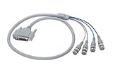 13W3 Breakout Cable, 13W3 Male / 4 BNC Male, 15.0 ft, # Coax: 4