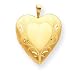 14k 20mm Engraved Border Heart Locket