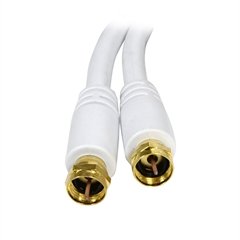 New Luxtronic 12-Ft Rg-6u Coaxial Cable W/ Gold F Connectors White Professional Grade Popular
