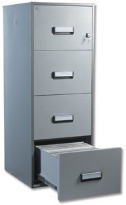 Secureline Fire-resistant Filing Cabinet A4 4-Drawer W531xD635xH1420 Ref 25 4 Drw