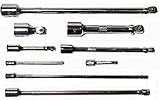 9pc 1/4", 3/8", 1/2" Drive Wobble Extension Bar Set