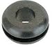 Grommet, Round, Open, 9.525 mm, Rubber, 12.7 mm, 1.6 mm