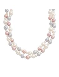 Sterling Silver 18" 2-Strand Freshwater Cultured Pearl Necklace