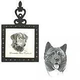 Akita Square Trivet, Porcelain by Rosalinde (4.5' x 8')