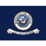IMAGE OF Annin Armed Forces Flag, US Navy Retired 3 by 4 Foot