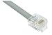 Cat. 5 USOC-4 Patch Cable, RJ11 / RJ11, 2.0 ft, Color: Gray