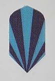 4 sets Blue Stripes Slim flights - Cloth, Fabric, Ripstop