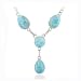 Combined Tear Drop Larimar Choker