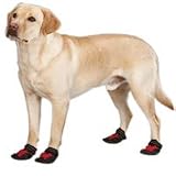 Casual Canine X-Treme Weather Dog Boots small red/black-color- 3" x 2.75"