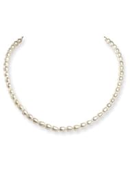 Sterling Silver White Freshwater Cultured Pearl Necklace - QH969-18"