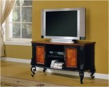 2 Tone TV Stand With 2 Doors 2 Shelves