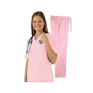 Women's Scrub Set (Assorted Colors, XS-3X) Medical Scrub Top and Pant