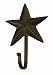 Rustic Brown Star ~ Metal Wall Hooks ~ Set of 2