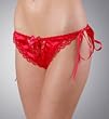 Shirley of Hollywood Satin and Denier Crotchless Panties (278)