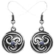 Celtic Spiral Earrings - Pewter- 0.75'' Diameter