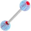 PSYCHEDELICH Sky Blue STAR Acrylic Barbell Tongue Ring