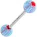 Psychedelich Sky Blue STAR Acrylic Barbell Tongue Ring