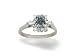 14K White Gold Emerald-cut Created Alexandrite and Diamond Ring