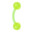 BIOPLAST Green GLOW in the DARK Eyebrow Ring