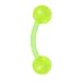 BIOPLAST Green GLOW in the DARK Eyebrow Ring