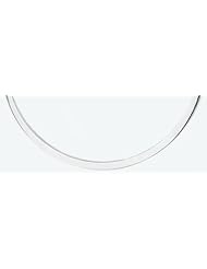 6mm Flat White Gold Omega Necklace 18"