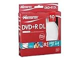 Electronics : Memorex DVD+R Dual Layer Discs 240min/8.5GB x2.4 Speed [10 Disc Spindle]