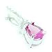 Pink Doublet Sapphire and White Topaz Sterling Silver Pendant