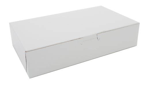 Southern Champion Tray 0967 Clay Coated Kraft Paperboard White Non Window Lock Corner Bakery Box, 10