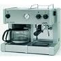 Briel ED171ATB Space Saver Multi-Pro One Group Thermo Block Espresso Machine with Built-In 10-Cup Drip Coffeemaker, Steel/Silver
