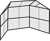 CHAINLINK WINGED BKSTOPS- 10'HX10'DX10'W HOOD/WING
