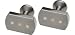 Handmade titanium lozenge shaped cufflinks with inlayed dots of sterling silver, 18ct yellow gold and copper