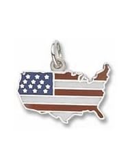 Rembrandt Charms USA Map Colored Charm