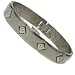 Titanium Bracelet Set with genuine brilliant cut diamonds Done in satin and polished finish 10 pce. Diamonds Total 0.40 Karat Width: 11mm Length: 8.5