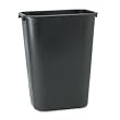 Wastebasket, 10 Gallon, Seamless Construction, 20"x15-1/2"x11", Black RUB29571