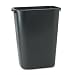 Wastebasket, 10 Gallon, Seamless Construction, 20"x15-1/2"x11", Black RUB29571