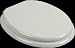 Elongated Toilet Seat Brass Fittings White Painted Finish