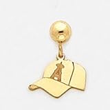 14K Los Angeles Angels Cap Ball Post Earrings