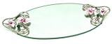 Butterfly Mirrored Vanity Tray in Pink - 12"
