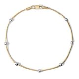 14KT Two Tone Facteted Bracelet