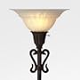 Iron Scroll Torchiere Floor Lamp