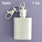 Executive Style Satin Finish Stainless Steel 1oz Key Chain Flask