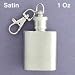 Executive Style Satin Finish Stainless Steel 1oz Key Chain Flask Image