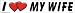 I love my wife bumper sticker