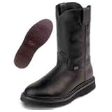 Justin Mens 10 Pull On Wedge Sole Work Boots - Black by Justin Boots