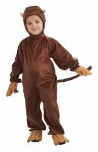Monkey Child Costume Size 8-10 Medium