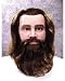 HairArt 20 Cosmetology Mannequin Head 100% Human Hair, Brown - Male with Beard